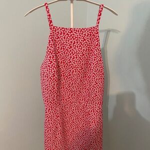 French Connection Red Blue Floral Mini Dress 2 NWT